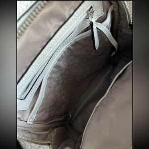 Michael Kors smaller backpack while and black soft leather!